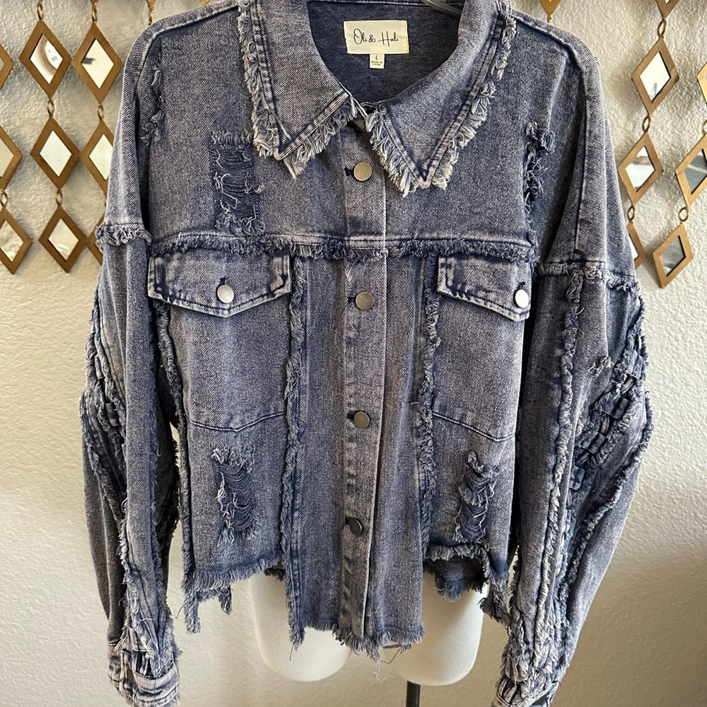 Oli & Hali Blue Oversized Jean Jacket - Picture 6 of 6